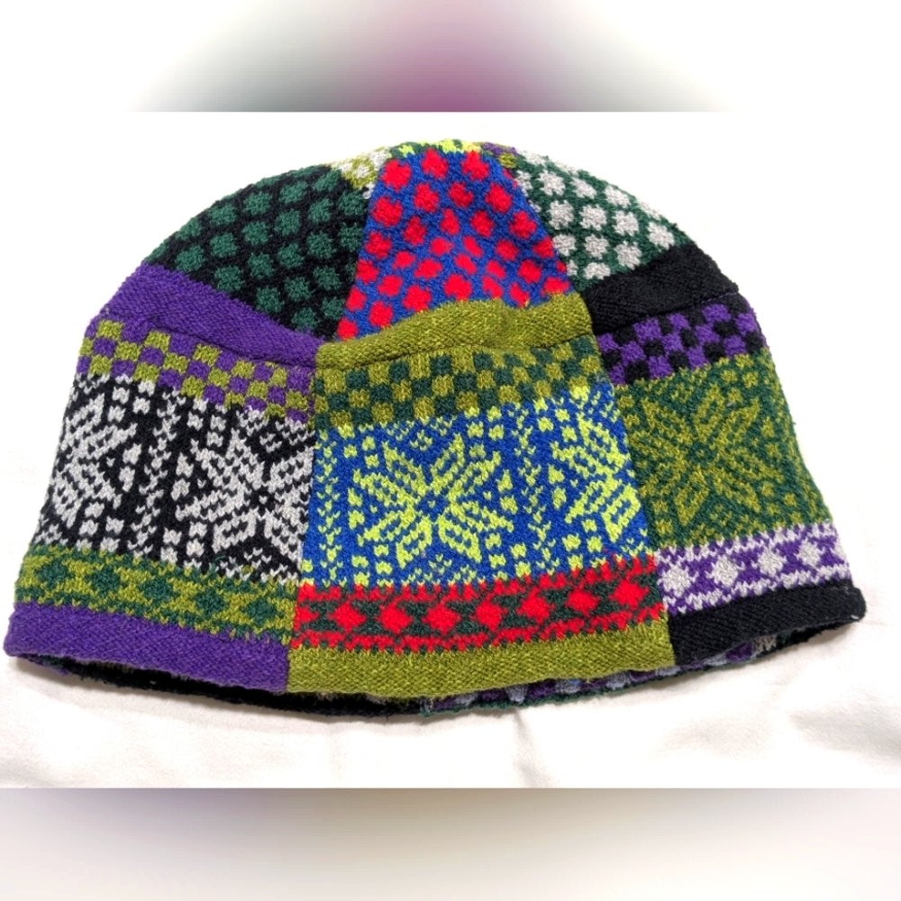 Solmate Socks Colorful Patchwork Knit Beanie - image 1